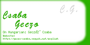 csaba geczo business card